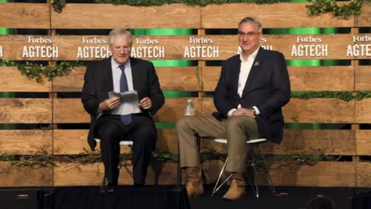 Steve Forbes In Discussion With Governor Eric Holcomb And Mitchell E. Daniels, Jr. | AgTech Indiana 2018