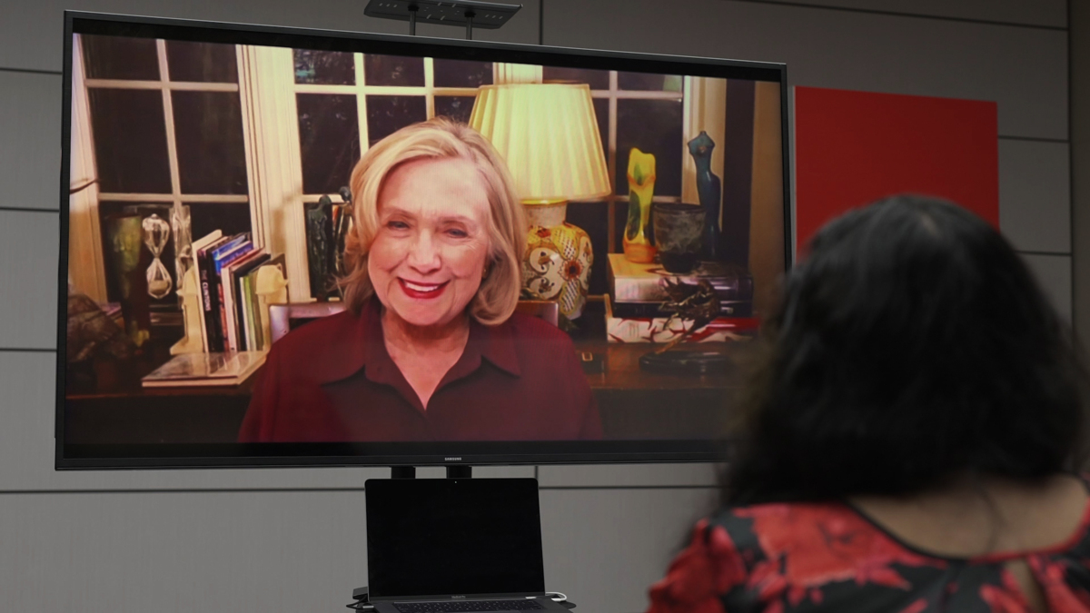 Hillary Clinton Gives Entrepreneur Anu Shultes Advice On International Women's Day